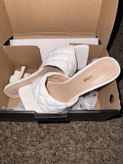 Fashion nova white heels