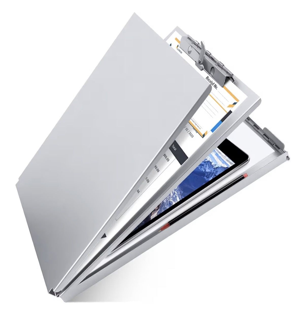 *NEW* Aluminum Clipboard with Storage, Form Holder Steel Stainless Binder with Metal High Capacity Clip,Heavy Duty.