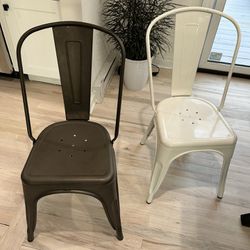 6 Metal Dining Chairs