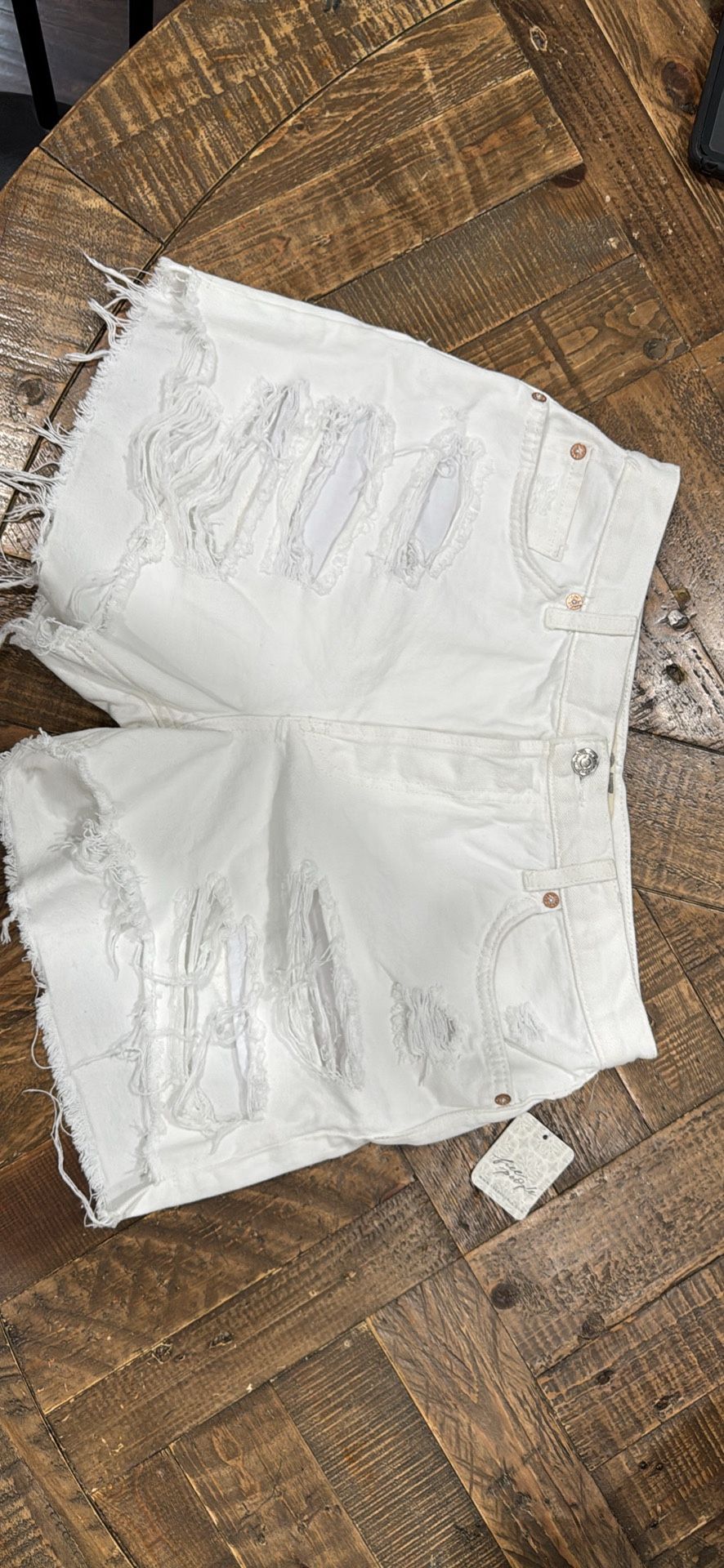 Free People White Denim Shorts 