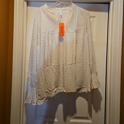 Womens Tops Butterfly Sleeve V Neck Blouses for Women Flowy Swiss Dot Ruffle Dressy Casual Long Sleeve Shirts
