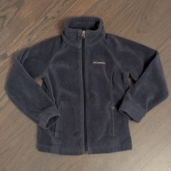 Columbia Girls Benton Springs Fleece Jacket, XS (6/6X), Blue
