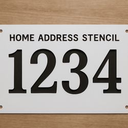 Custom Home Address Stencil