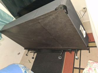 2 Black Box Spring with Metal Bed Frame and brand new mattress