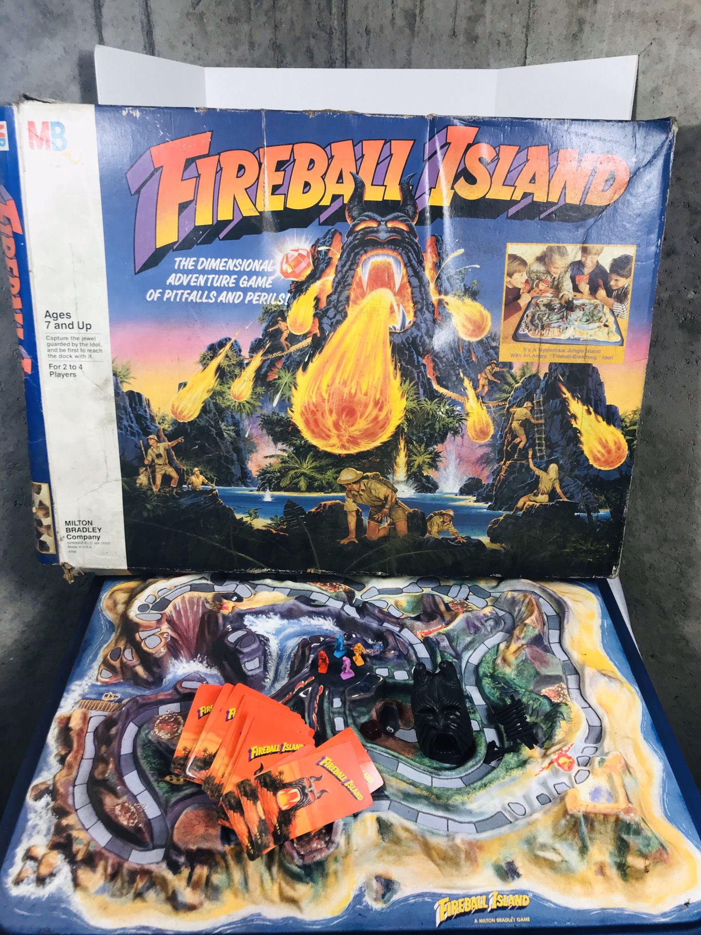 Vintage 1986 Milton Bradley Fireball Island Board Game