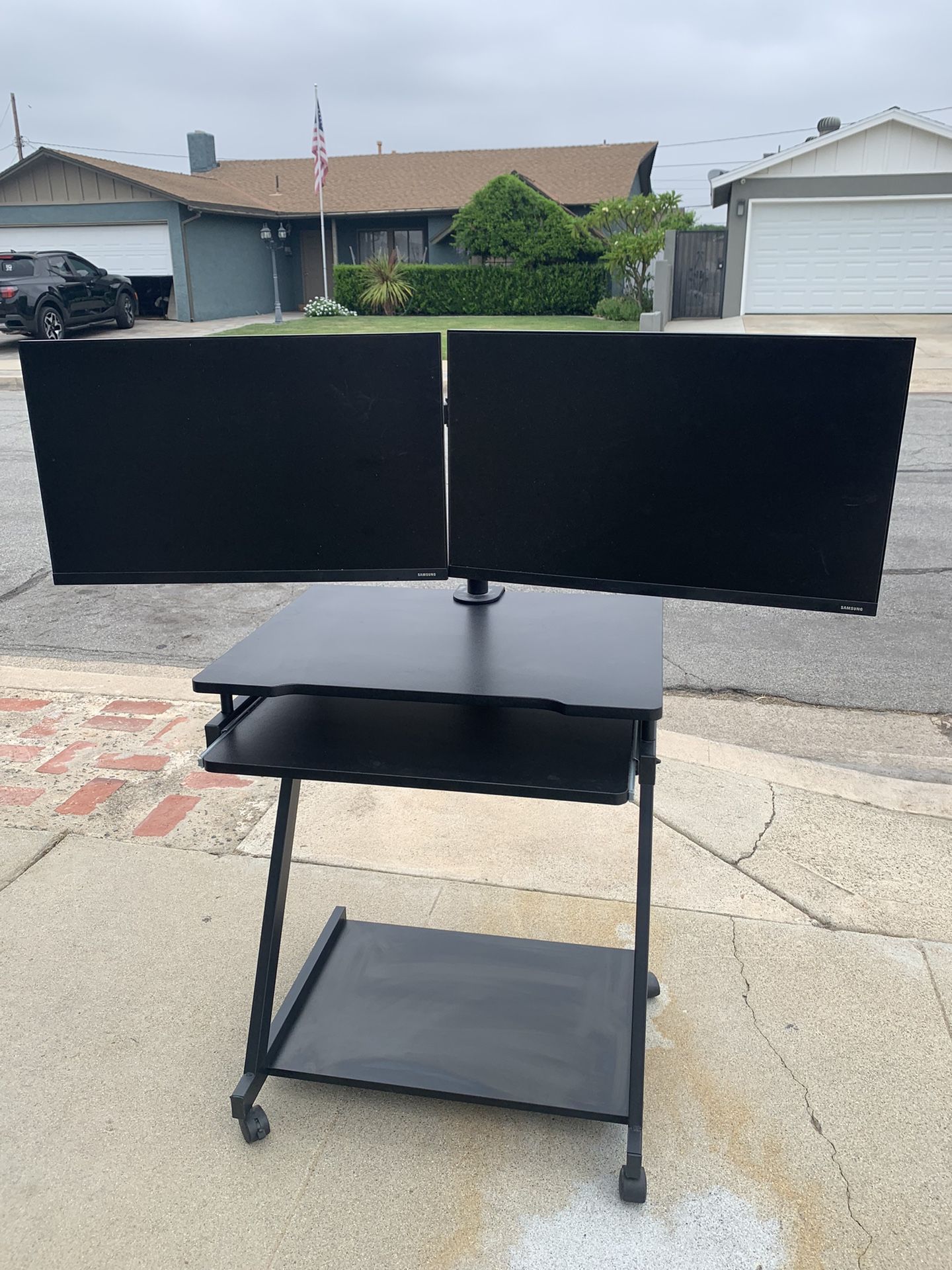 Dual Monitors, Portable Computer Cart, Dual Monitor Stand for Sale in Santa Ana, CA OfferUp
