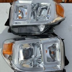 14-21 TOYOTA TUNDRA LED SWITCHBACK HEADLIGHTS FAROS CALAVERAS MICAS LUCES 