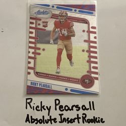 Ricky Pearsall San Francisco 49ers WR Absolute Short Print Insert Rookie Card. 