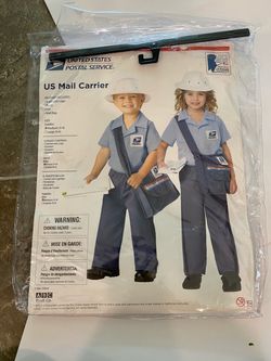 Halloween mailman postal courier costume mail carrier toddler medium used