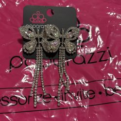 Paparazzi Rhinestone Butterfly Earrings 