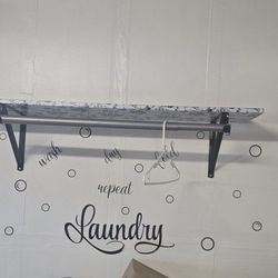 Laundry Shelf With Hanger Pole 