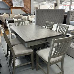 Grey Wooden Dining Table