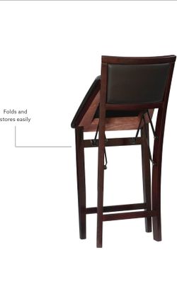 Dark Brown and Espresso Pad Back Folding 24" Counter Stool/Chair