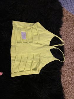 Windsor size small woman’s crop top neon yellow