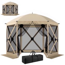 10 x 11 ft Pop Up Gazebo Screen Tent, Portable Instant Camping Canopy