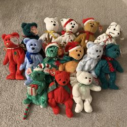 Ty Holiday Beanie Baby Set Of 15!