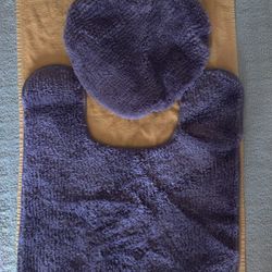Brand New 2-Piece Toilet and Bath Mat Set