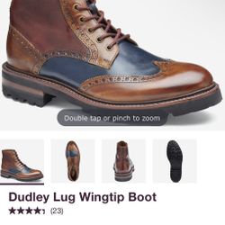Johnston Murphy Dudley Lug Wingtip Boot Size 11