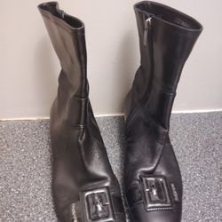 Giovanni Fabiani Leather Ankle Boots Size 41 Size 10 US