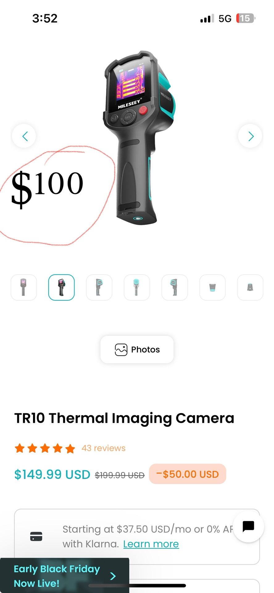 Milessey Thermal Imaging Camera TR10