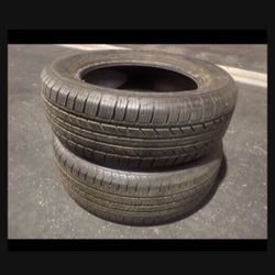 2 —- 225/60r17 Tires Good 80% Treads !!!!!!!!!!!!