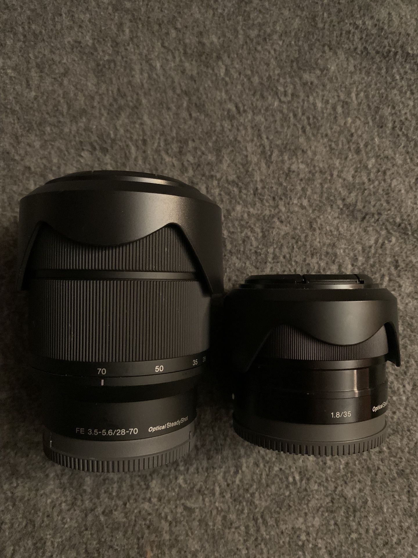 Camera lens 1.8 35mm OSS and 3.5-5.6 28-70 OSS