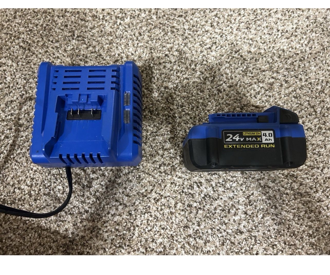 KOBALT 24V MAX 4.0 Ah POWER TOOL EXTENDED BATTERY MODEL KB 424-03 With Charger