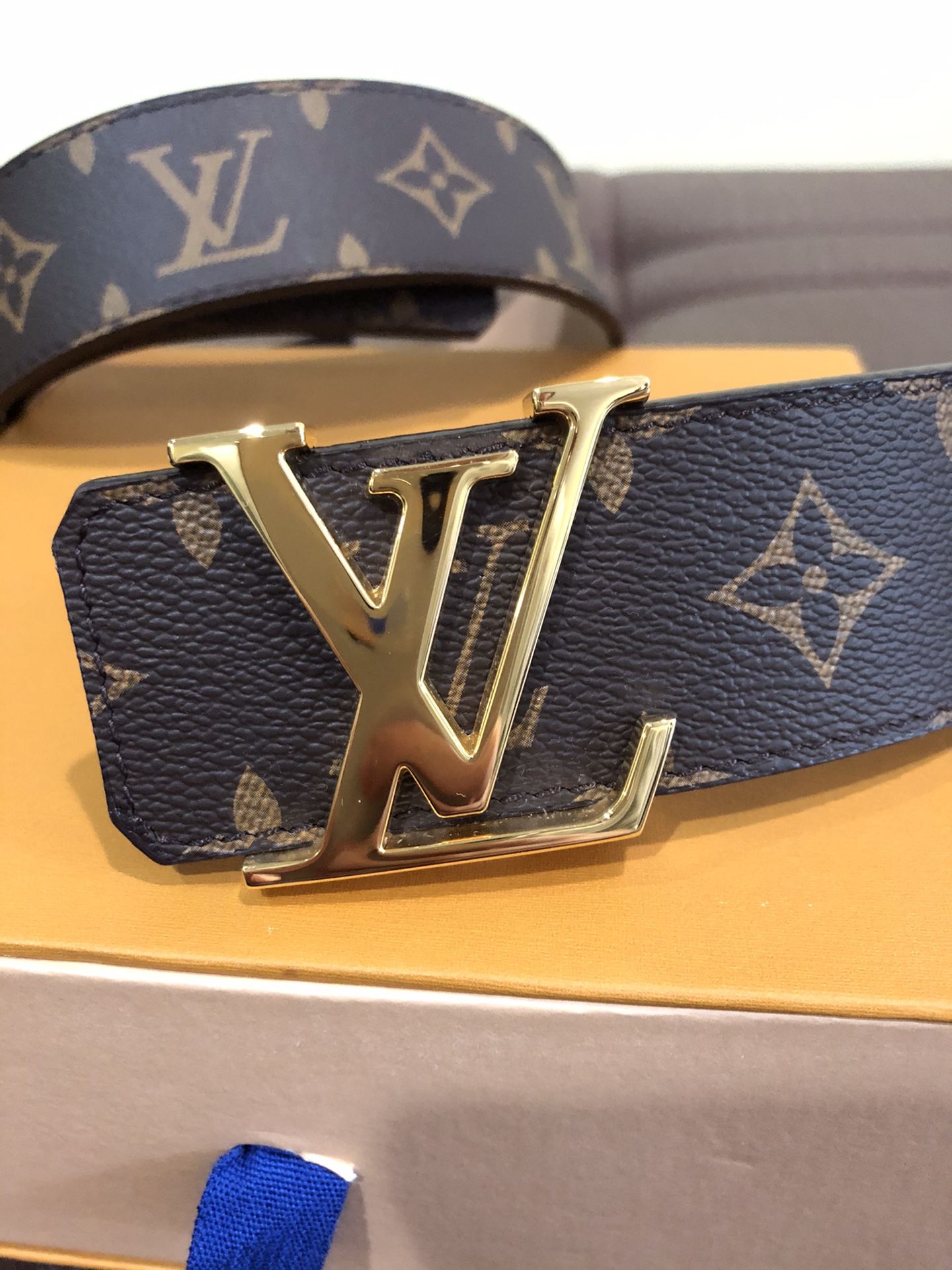 Louis Vuitton Belt Brown Monogram New Authentic Unisex