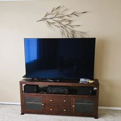 65inch LG Smart TV & Credenza (stand)