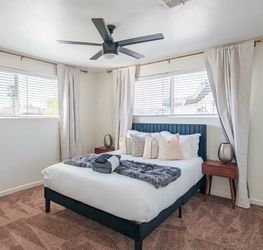 Queen bed - mattress and frame