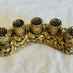 Vintage Hollywood regency ormolu lipstick holder