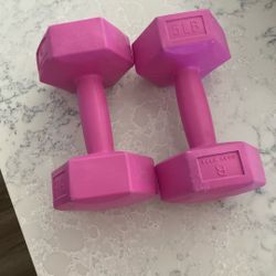 Pink Weights Five Pounds Each 