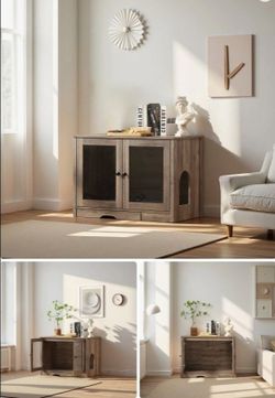 New Cat Litter Cabinet w/ Glass Doors