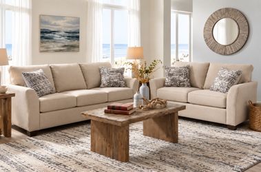 BRAND NEW 2-Piece Sofa & Loveseat Set – Tags & Wrapped