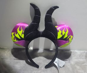 Disney Parks Maleficent Horn Flames Ear Headband