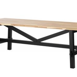 SKOGSTA IKEA Dining table, acacia/black, 92 1/2x39 3/8 "
