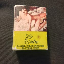Vintage Mini Playing Cards "CUTIE" NUDE COLOR