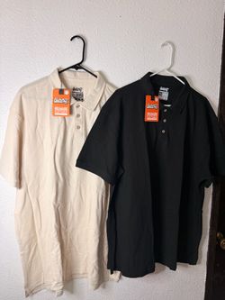 UnderDog Polo Shirts – Cream & Black 2XL