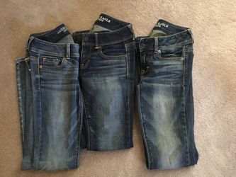 3 Pairs Like New American Eagle Jeans size 00 