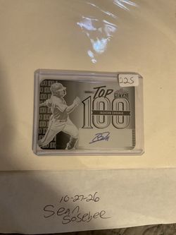 2023 Leaf Metal Jackson Chourio Top 100 Black Plate Auto 1/1 HOT PLAYER