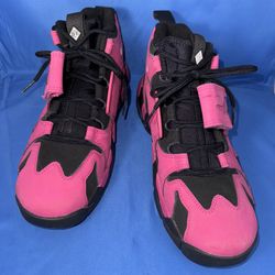 Size 10 Air Diamond Turf Max 96 Nike Sneakers Mens Vivid Pink Black Deion Sanders Shoes RARE