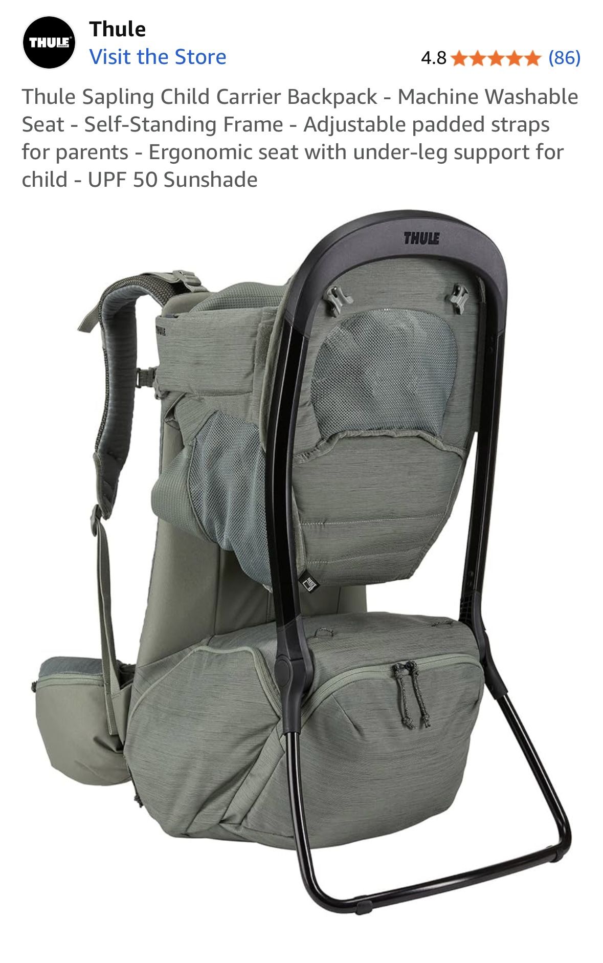 Thule Sapling Child Carrier Hiking Backpack