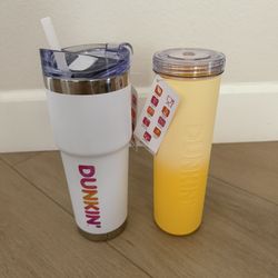 Two Dunkin Tumblers
