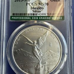 2015-mo PCGS MS70 MEXICO LIBERTAD SILVER COIN 