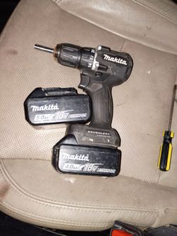 Makita 18V Brushless Drill with Two Batteries