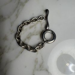 Sterling Silver Toggle Link Bracelet 