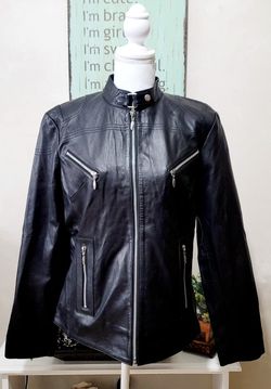 NEW Black Genuine Leather Fitted Jacket