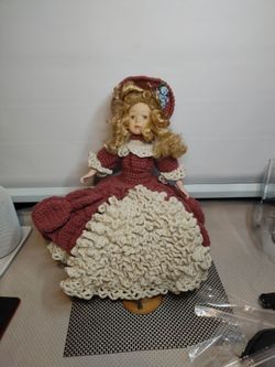 Collector crocheted doll