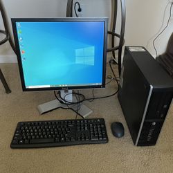 Hp i5 Desktop Computer W/Windows 10 & Lifetime Office 8gb 500HDD Wifi (Fast)