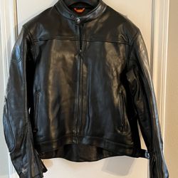 Heavy Duty Leather Motorcycle Jacket 